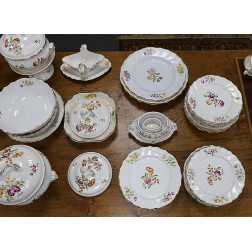 1588 - An extensive early 20th century Belgian floral painted earthenware dinner service