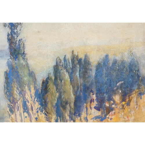 1678 - Henry Simpson (1853-1921), watercolour, View in Italy, label verso, 24 x 33cm