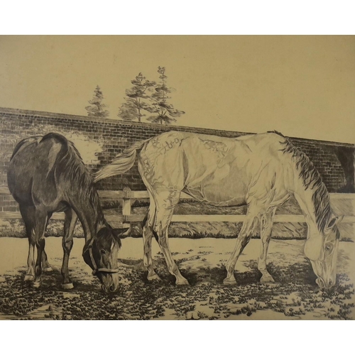 1692 - B. Rowland, three drypoint etchings, 'Holiday', 'Just an Idea' and 'Horse grazing', signed in pencil... 