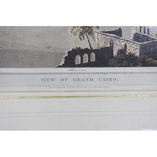 1714 - Havell after Henry Salt, coloured aquatint, View of Grand Cairo, number XXIII, visible sheet 51.5 x ... 