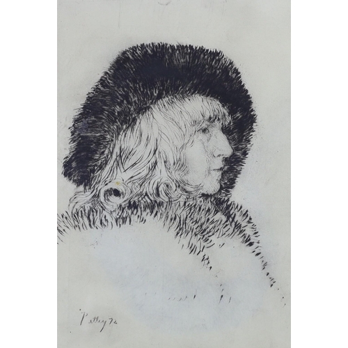 1740 - Llewellyn Petley-Jones (1908-1986), two etchings, 'Trishia' and 'The Fur Hat', signed in pencil, 20 ... 