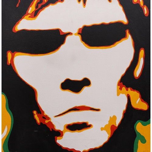 1745 - Jacquie Boyd (Contemporary), oil on canvas, 'Ian Brown', signed verso and dated '05, 50 x 50cm, unfr... 