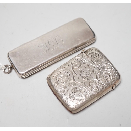 1804 - An Edwardian silver rectangular cigarette paper dispenser, maker WH, no assay office mark, circa 190... 