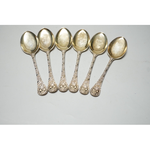 1815 - A set of six Edwardian silver gilt preserve spoons, Goldsmiths & Silversmiths Co Ltd, London, 1905, ... 