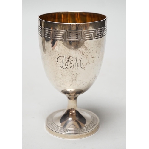 1836 - A Victorian silver goblet with Greek key banding, by Hunt & Roskell, (ex Storr & Mortimer), London, ... 