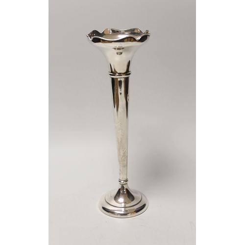 1846 - A George V silver mounted specimen vase, Birmingham, 1919, 27.7cm.