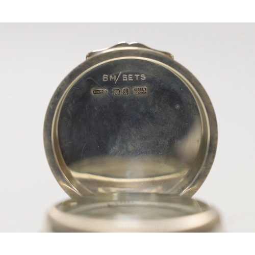 1855 - A George V  Asprey & Co silver cased barometer, London, 1922, diameter 56mm.