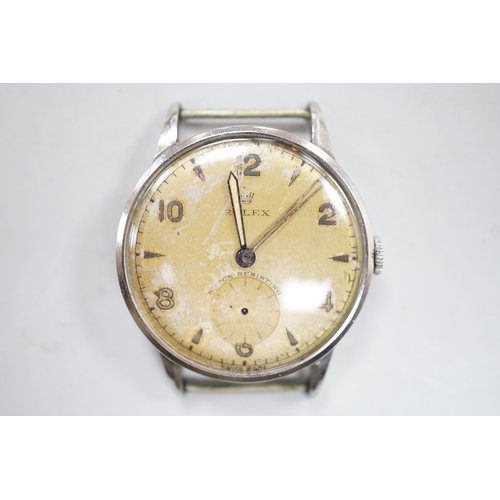 1895 - A gentleman's steel Rolex manual wind wrist watch, the case back numbered 546037, (a.f.), case diame... 