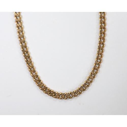 1945 - A modern 14k yellow metal curb link chain, 38cm, 18 grams.