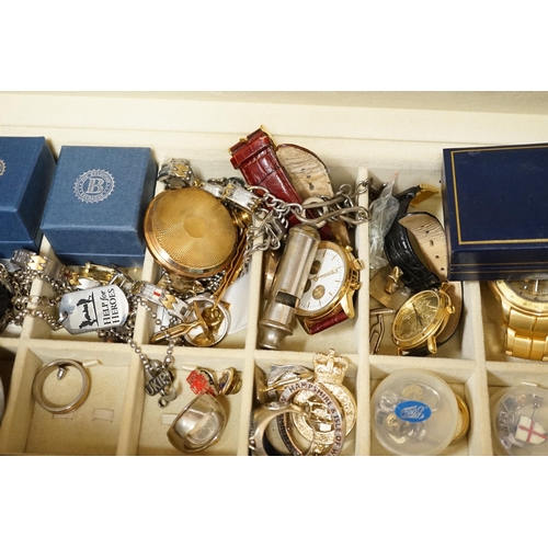 1979 - A group of assorted watches, costume and minor gold jewellery.