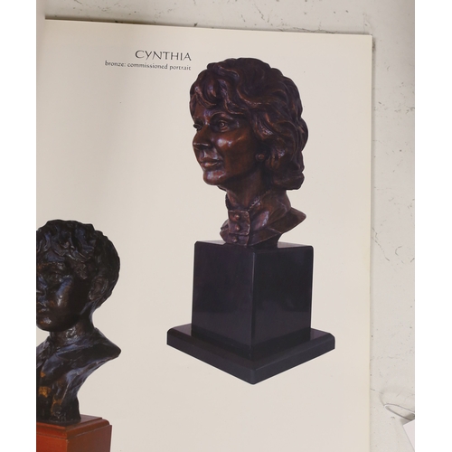 1289 - Ronald Cameron (b.1930) bronze bust, 'Cynthia', 41cm tall