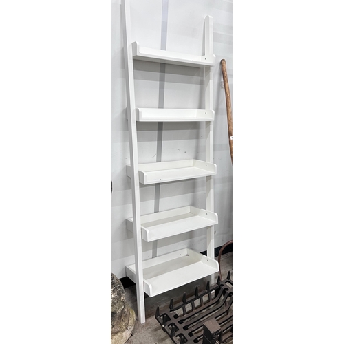 9 - A contemporary graduated shelving unit, height 190cm *Please note the sale commences at 9am.