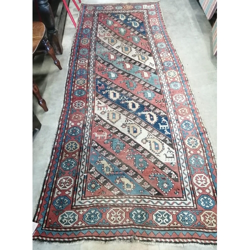 110 - An antique Talish boteh rug, 273 x 108cm *Please note the sale commences at 9am.