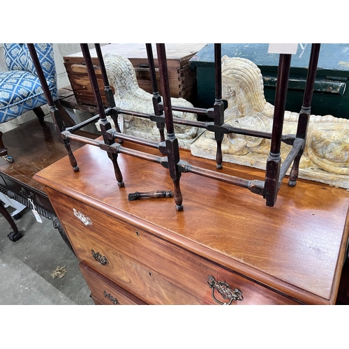 121 - A mahogany spider leg table, width 71cm, depth 27cm, height 71cm *Please note the sale commences at ... 