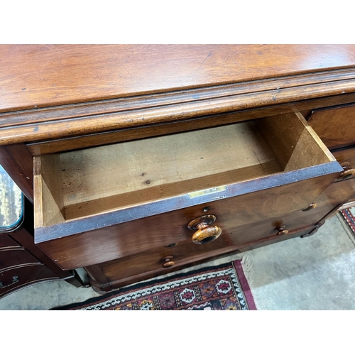 127 - A mahogany chest of drawers, width 130cm, depth 59cm, height 112cm *Please note the sale commences a... 