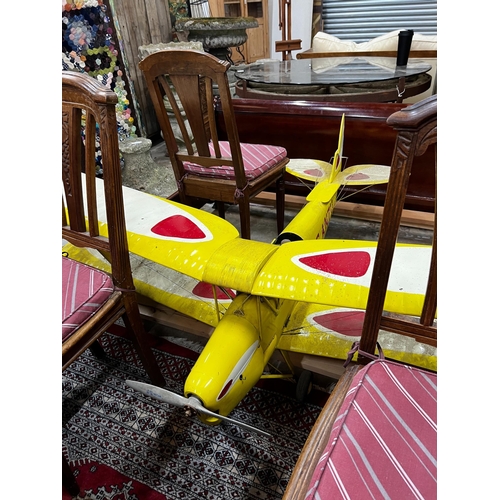 134 - A De Havilland Tiger Moth Reg:- G-ANZU model aeroplane, width 183cm, length 150cm *Please note the s... 