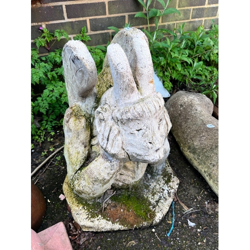 144 - A reconstituted stone gargoyle ornament, height 56cm *Please note the sale commences at 9am.