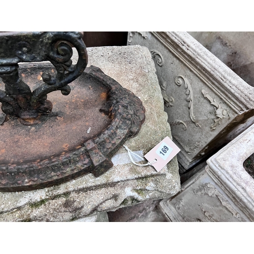 168 - A Victorian cast iron boot-scraper, 41cm *Please note the sale commences at 9am.