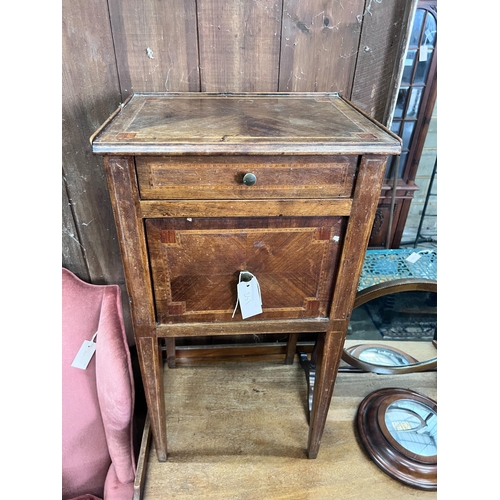 251 - A 19th century Italian walnut bedside cabinet, width 40cm *Please note the sale commences at 9am.... 