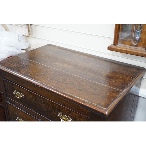 308 - An 18th century style oak four drawer chest, width 75cm *Please note the sale commences at 9am.... 