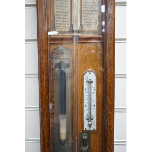 310 - An Admiral Fitzroy oak cased barometer, 117cm Ivory submission reference: LDTFPXB1 *Please note the ... 