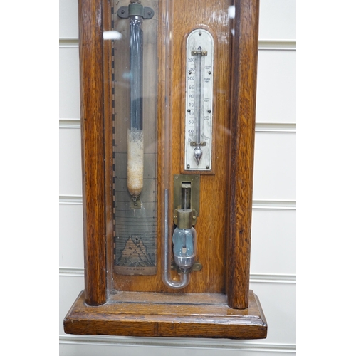 310 - An Admiral Fitzroy oak cased barometer, 117cm Ivory submission reference: LDTFPXB1 *Please note the ... 