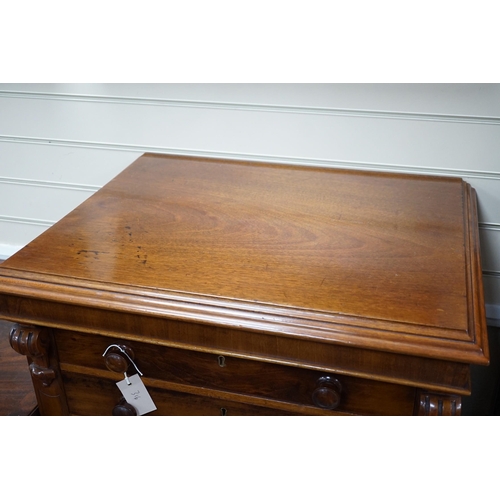 316 - A Victorian mahogany seven drawer collector's chest, width 69cm, depth 52cm, height 114cm *Please no... 