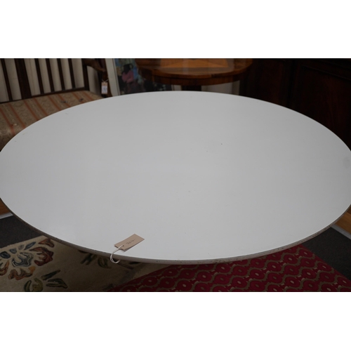 327 - A mid century melamine topped Tulip design dining table, diameter 121cm *Please note the sale comm... 