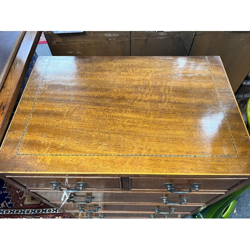 330 - An Edwardian style mahogany five drawer chest, width 57cm *Please note the sale commences at 9am.... 