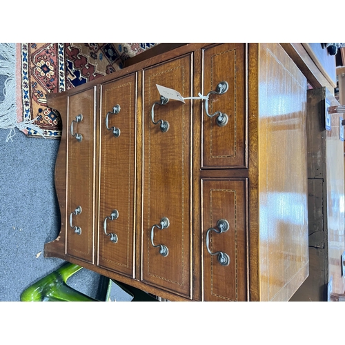 330 - An Edwardian style mahogany five drawer chest, width 57cm *Please note the sale commences at 9am.... 