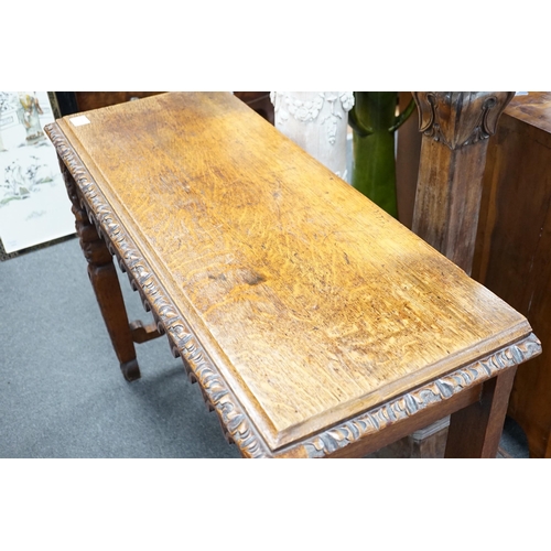 330A - A late Victorian carved oak pool table, width 104cm *Please note the sale commences at 9am.