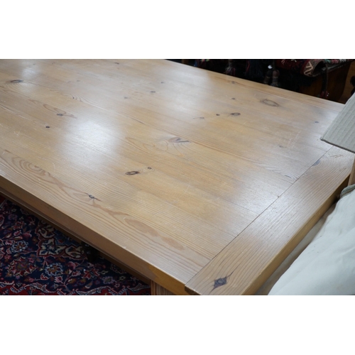 341 - A modern pine refectory table, 213 x 98cm, height 76cm *Please note the sale commences at 9am.... 