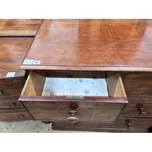 56 - A small Victorian mahogany four drawer chest, width 91cm, depth 49cm, height 90cm *Please note the s... 