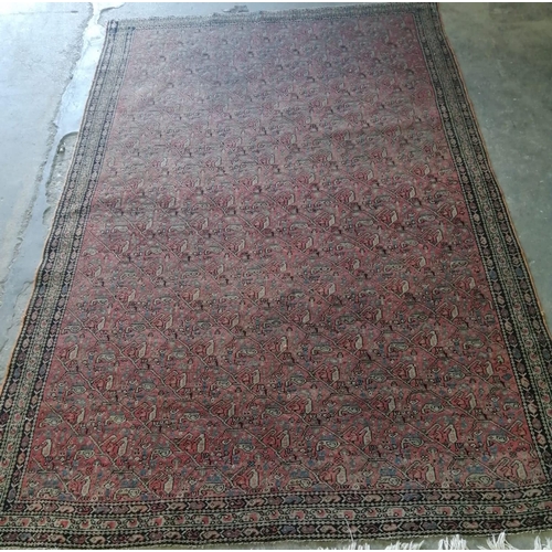 6 - Two antique North West Persian red ground rugs, (worn) larger 183 x 125cm *Please note the sale comm... 