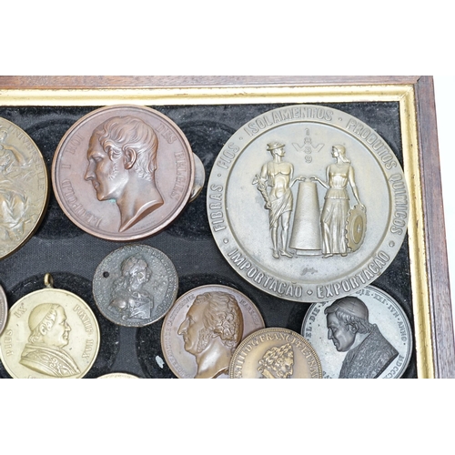 610 - Foreign commemorative medals, 18th to 20th century   Pope Pius IX white metal medal 1846, The Gevae... 