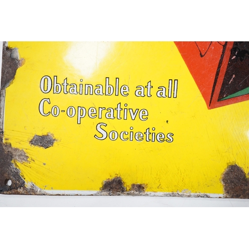 625A - A CWS Soap enamel sign (Congress Soap Co.) 39 x 54cm