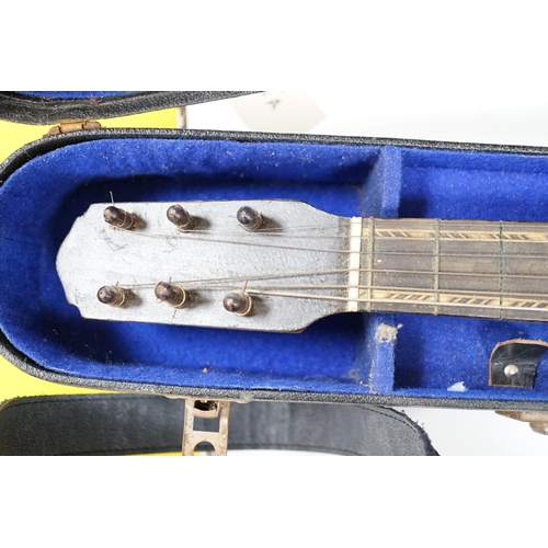 626 - A French Parlour guitar by Bervex with hard case