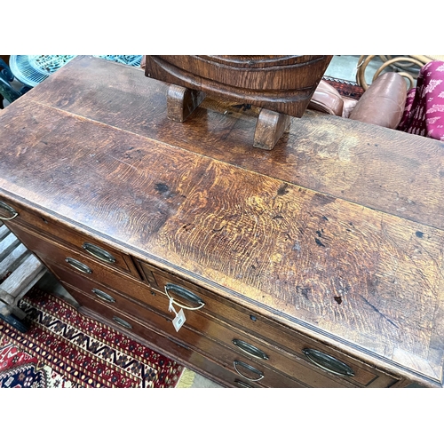 63 - A George IV banded oak chest, width 112cm, depth 53cm, height 96cm *Please note the sale commences a... 