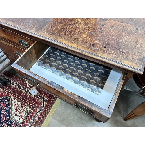 63 - A George IV banded oak chest, width 112cm, depth 53cm, height 96cm *Please note the sale commences a... 