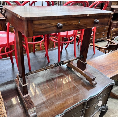 81 - An early Victorian rosewood side table, width 72cm, depth 41cm, height 72cm *Please note the sale co... 