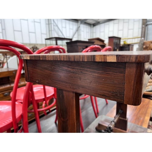 81 - An early Victorian rosewood side table, width 72cm, depth 41cm, height 72cm *Please note the sale co... 