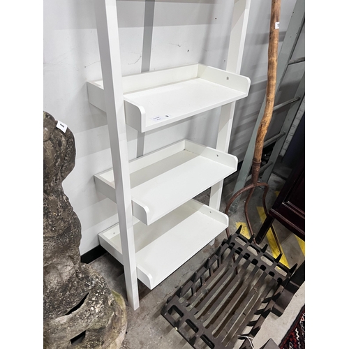 9 - A contemporary graduated shelving unit, height 190cm *Please note the sale commences at 9am.