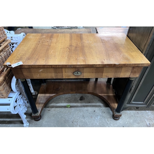 99 - A Biedermeier style mahogany console table, width 104cm, depth 58cm, height 80cm *Please note the sa... 