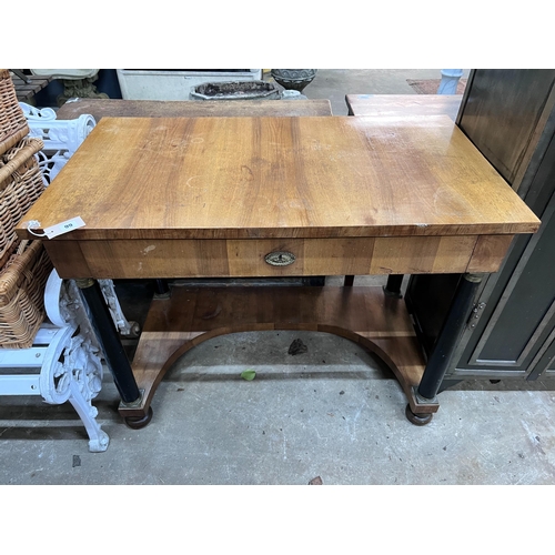 99 - A Biedermeier style mahogany console table, width 104cm, depth 58cm, height 80cm *Please note the sa... 