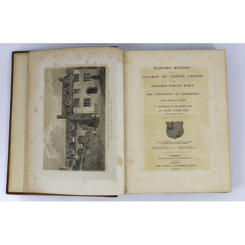 12 - ° ° CAMBS: Lamb, John - Masters' History of the College of Corpus Christi; and the Blessed Virgin Ma... 