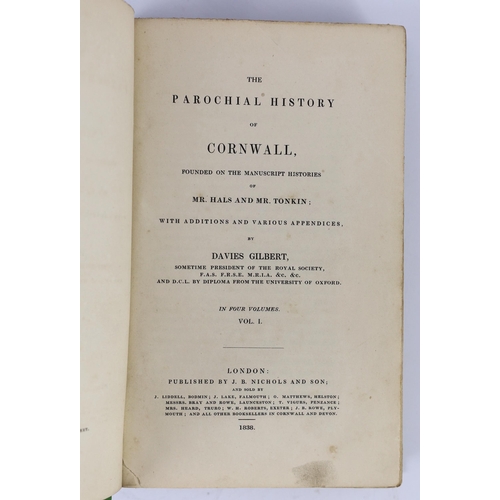 19 - ° ° CORNWALL: Gibert, Davies - The Parochial History of Cornwall, founded on the manuscript historie... 