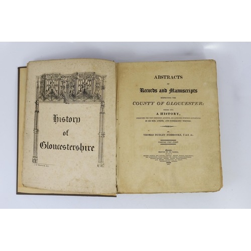 25 - ° ° GLOUCS: Fosbroke, Thomas Dudley - Abstracts of Records and Manuscripts respecting the County of ... 