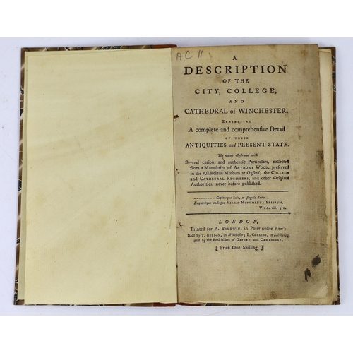 29 - ° ° HANTS: Ball, Charles - An Historical Account of Winchester, with Descriptive Walks. pictorial en... 