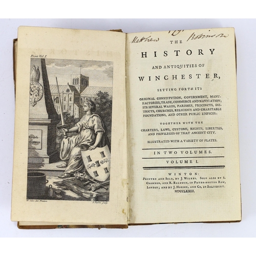 29 - ° ° HANTS: Ball, Charles - An Historical Account of Winchester, with Descriptive Walks. pictorial en... 