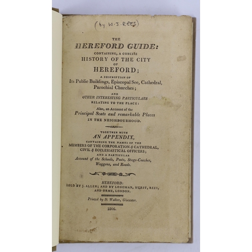 35 - ° ° HEREFORDS: The Hereford Guide ... also, an Account of the Principal Seats and Remarkable Places ... 